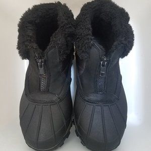 Propet blizzard black ankle zip winter boots 6.5 x-wide